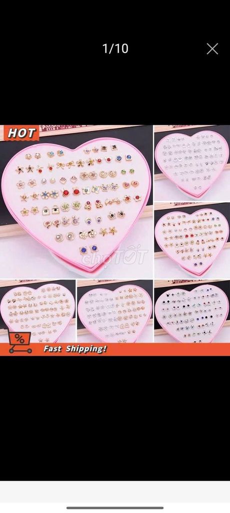 Bông tai Nữ Hợp kim 36 đôi. Mua bán Phụ kiện thời trang khác tại Quận 5 Tp Hồ Chí Minh được đăng bởi Hội Đồ Điện Tử hình 1