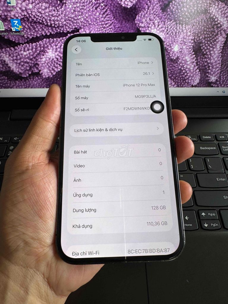 iPhone 12 Pro Max 128GB Xám. Mua bán Điện thoại tại Quận Ninh Kiều Cần Thơ được đăng bởi phan Nhân  hình 1