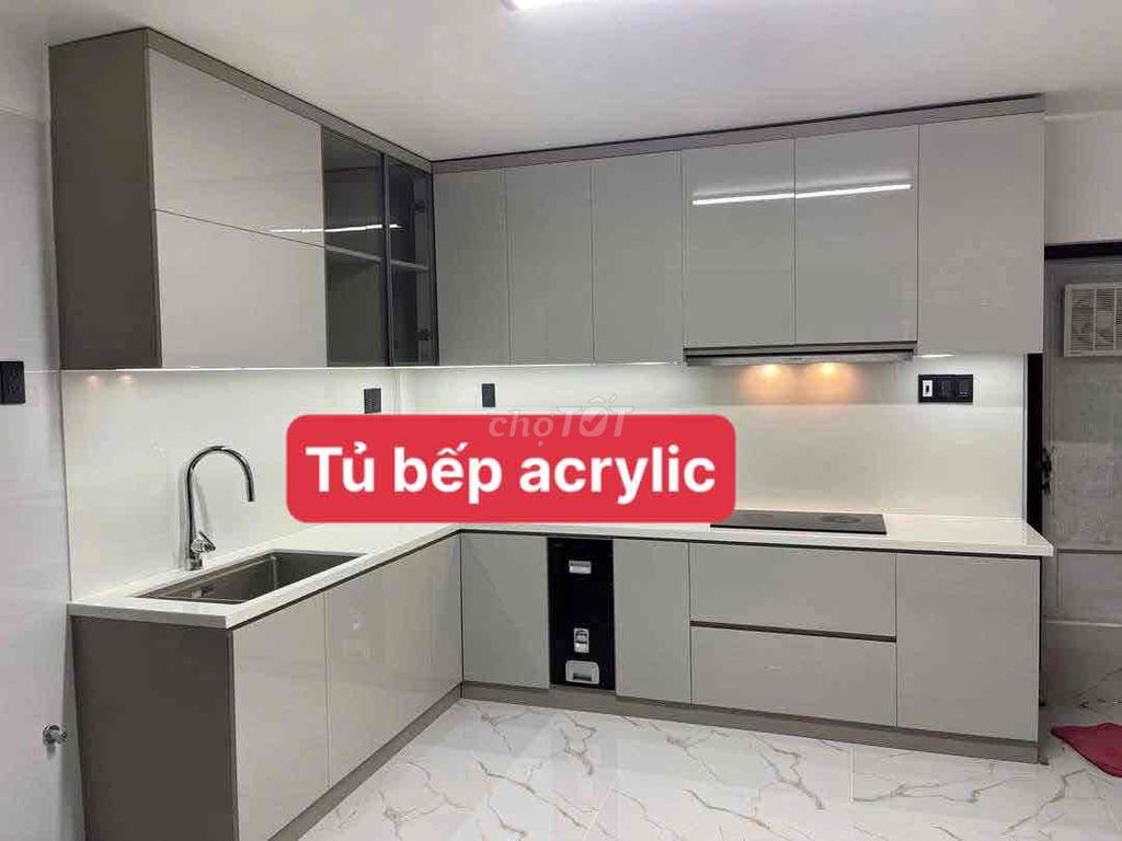 Tủ bếp Nhựa Acrylic Xám. Mua bán Tủ, kệ gia đình tại Huyện Hóc Môn Tp Hồ Chí Minh được đăng bởi Nội Thất Phúc Trường An hình 1