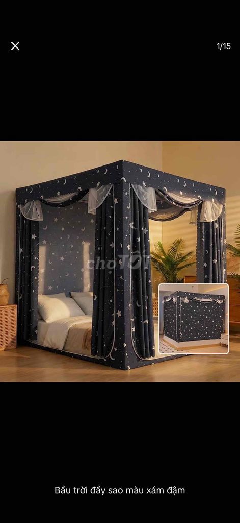 Màn chống muỗi YANYANGTIAN 2m x 2m Xám đậm. Mua bán Giường, chăn ga gối nệm tại Huyện Đức Hòa Long An được đăng bởi Oanh Oanh hình 1