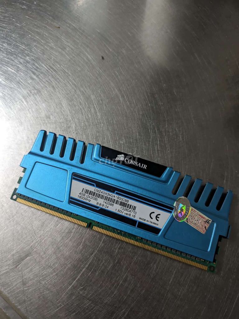 RAM Corsair 4GB (2x2GB) 1600MHz Xanh Đài Loan. Mua bán Linh kiện (RAM, Card...) tại Thành phố Bảo Lộc Lâm Đồng được đăng bởi Son Duy hình 1