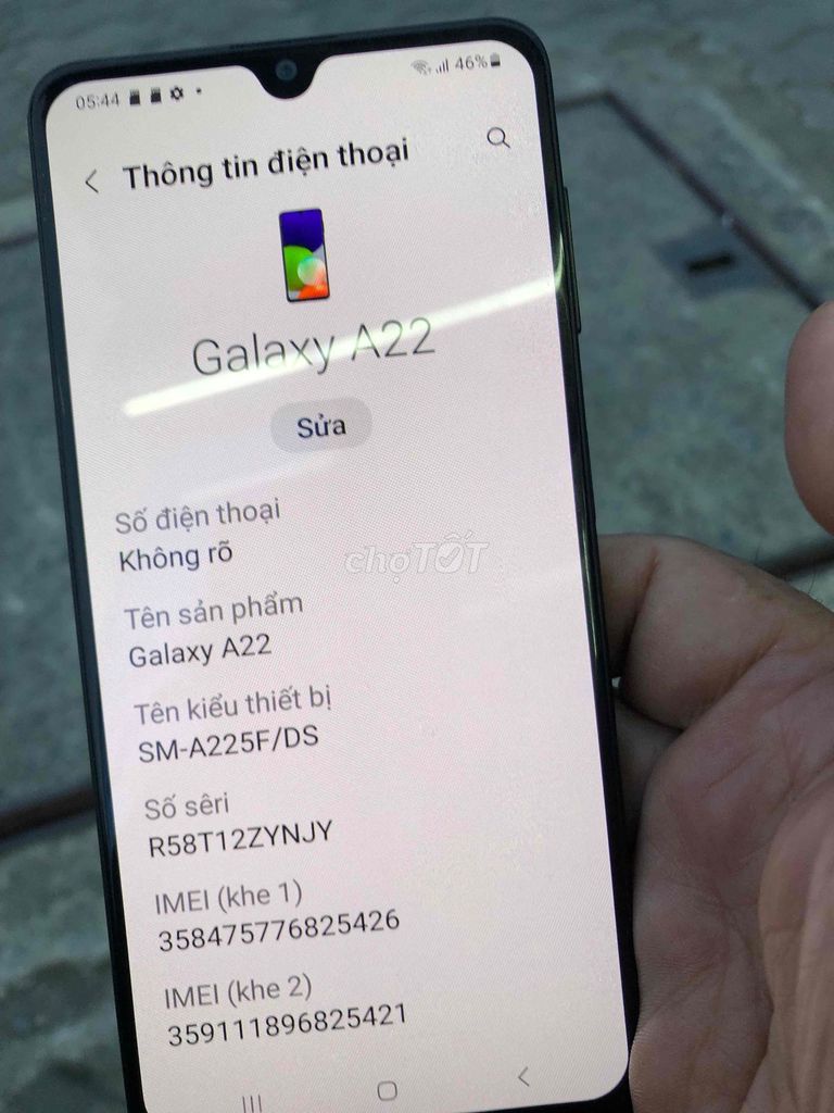 Samsung Galaxy A22 6GB/128GB Đen. Mua bán Điện thoại tại Quận 12 Tp Hồ Chí Minh được đăng bởi hoàng long hình 1