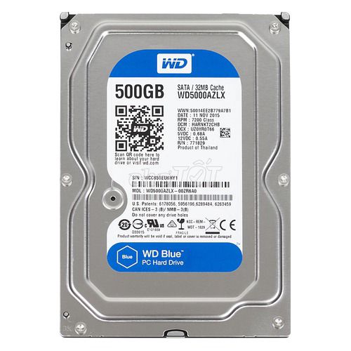 Ổ cứng laptop HDD 500GB, sata, bảo hành 1 đổi 1