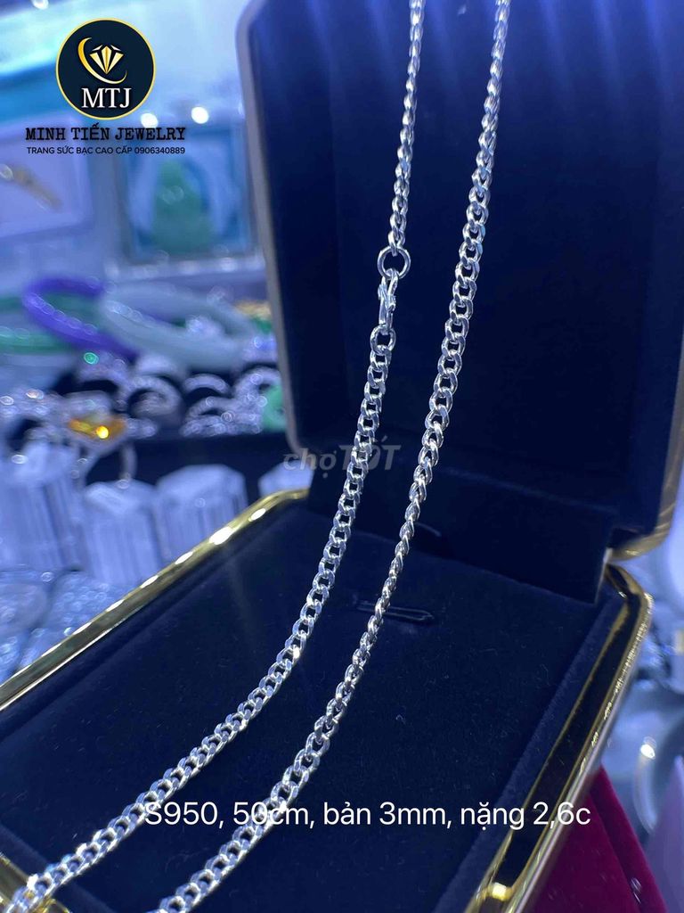 Dây chuyền Bạc 950 Unisex. Mua bán Phụ kiện thời trang khác tại Quận 7 Tp Hồ Chí Minh được đăng bởi Minh Tiến Q7 hình 1