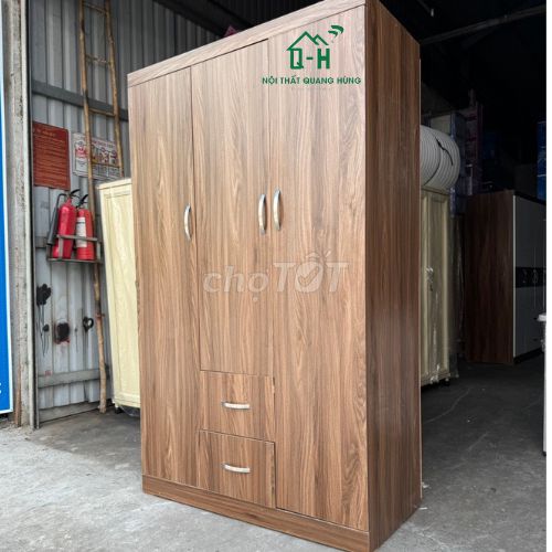 TỦ GỖ MDF = TỦ MDF GIÁ RẺ - TỦ GỖ 3 CÁNH 1M2 HCM