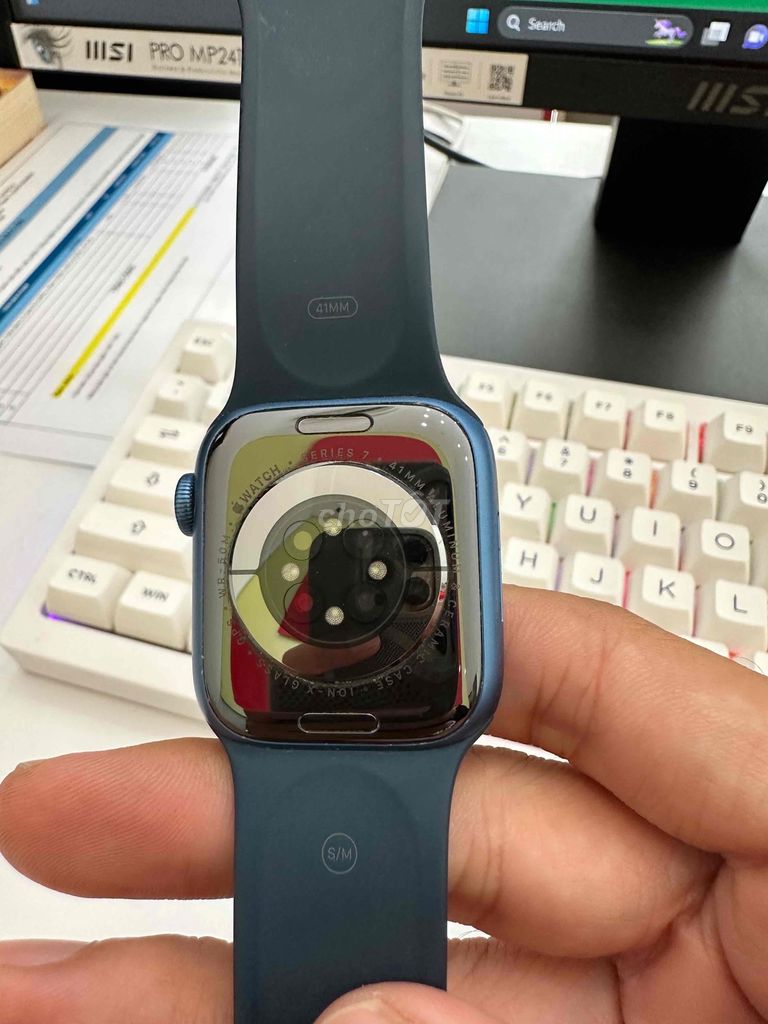 apple watch sr7 41mm xanh