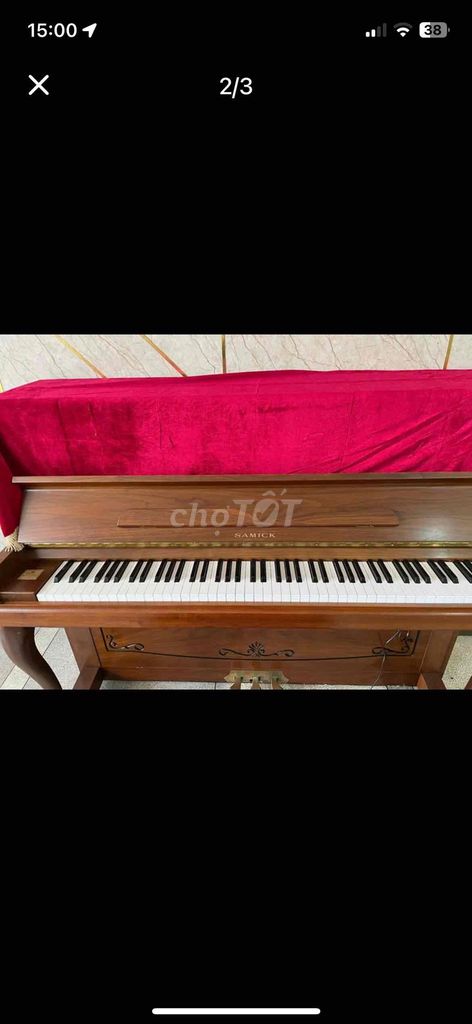 Đàn piano Samick màu Nâu Mới. Mua bán Nhạc cụ tại Quận Cẩm Lệ Đà Nẵng được đăng bởi Ân Nguyễn hình 1