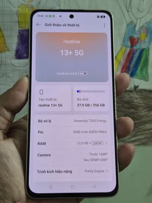 Realme 13+ 5G 12Gb/256Gb 99% chính hãng