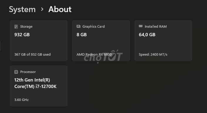 Máy tính để bàn Intel i7-12700K. Mua bán Máy tính để bàn tại Huyện Châu Đức Bà Rịa - Vũng Tàu được đăng bởi tằng xíu hình 1