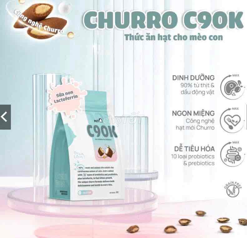Thức ăn hạt mèo PetQ Churro C90K Thịt dễ tiêu hóa. Mua bán Phụ kiện, Thức ăn, Dịch vụ tại Quận 11 Tp Hồ Chí Minh được đăng bởi Yến hình 1