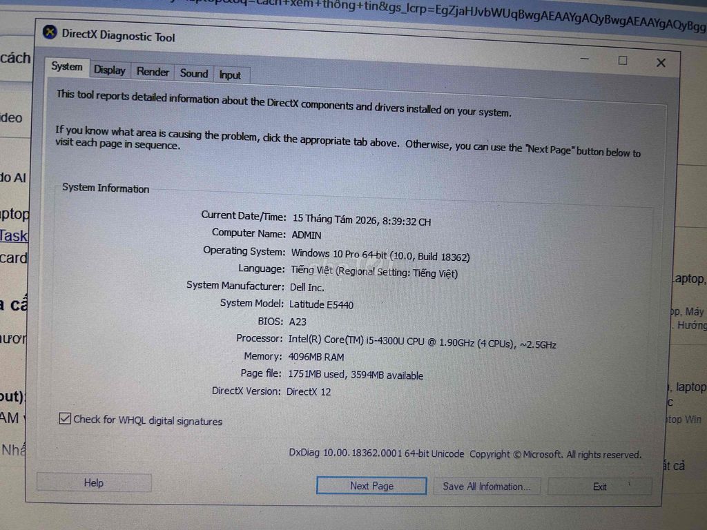 Dell Latitude E5440 i5-4300U 4GB Đen. Mua bán Laptop tại Quận Liên Chiểu Đà Nẵng được đăng bởi Lê Minh hình 1