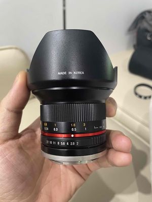 Lens samyang 12mm F2 NCS cho sony E-mount, mới 95%