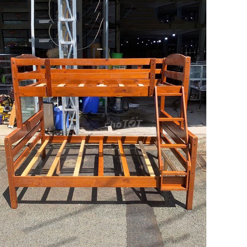 Giường Tầng Gỗ Tự Nhiên 1m4 Đã Sử Dụng Đẹp 90%. Mua bán Giường, chăn ga gối nệm tại Huyện Hóc Môn Tp Hồ Chí Minh được đăng bởi MỸ HOA Thanh Lý  hình 1