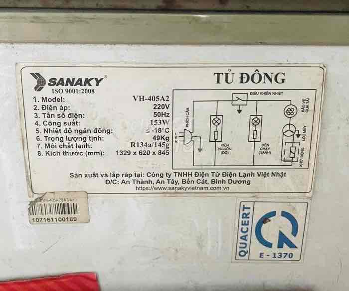 Tủ đông SANAKY VH-405A2 400L. Mua bán Tủ lạnh tại Quận 3 Tp Hồ Chí Minh được đăng bởi Nguyễn Thị Ngọc Lan hình 1