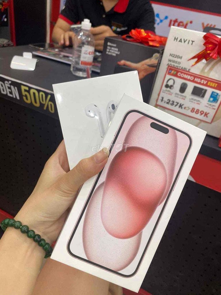 iPhone 15 Plus 128G HỒNG FULLBOX new 02/2025