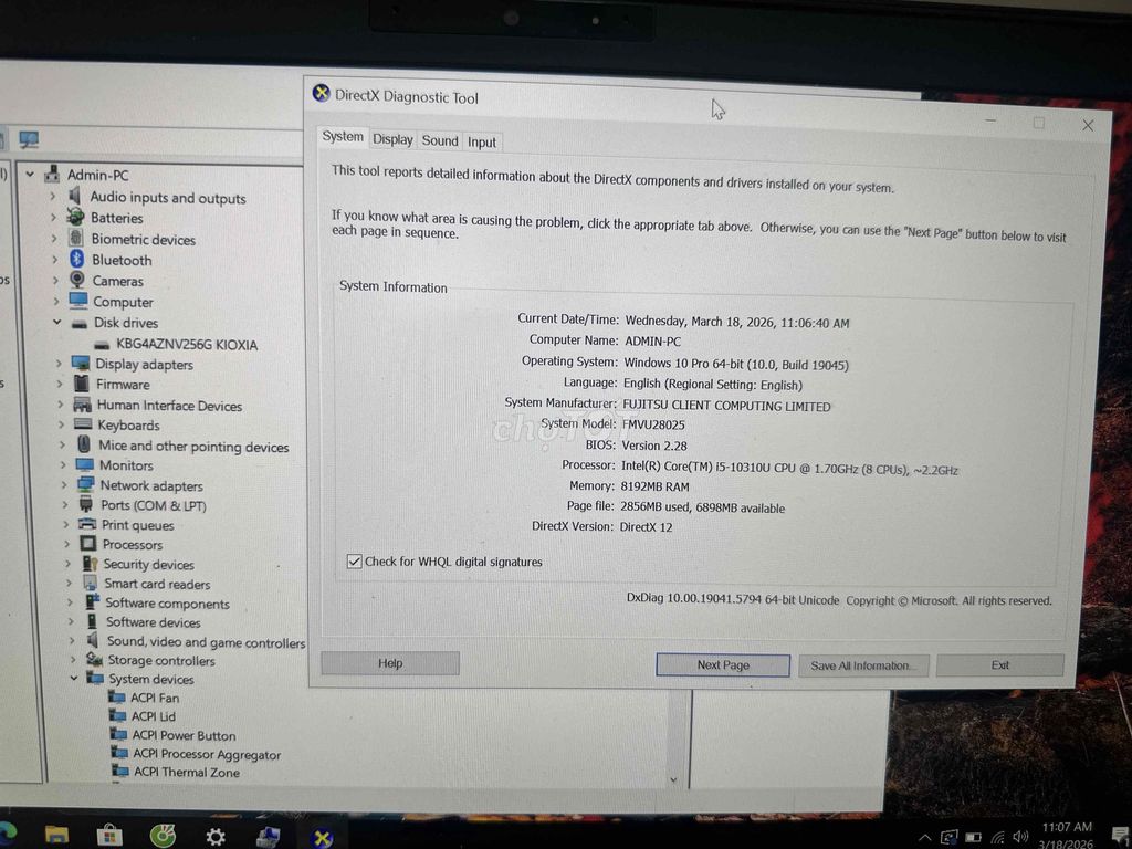 Fujitsu FMVU2B025 i5 10310u/ 8GB/256GB Đen. Mua bán Laptop tại Quận Gò Vấp Tp Hồ Chí Minh được đăng bởi HQ86 Thanh Lý Cầm đồ hình 1