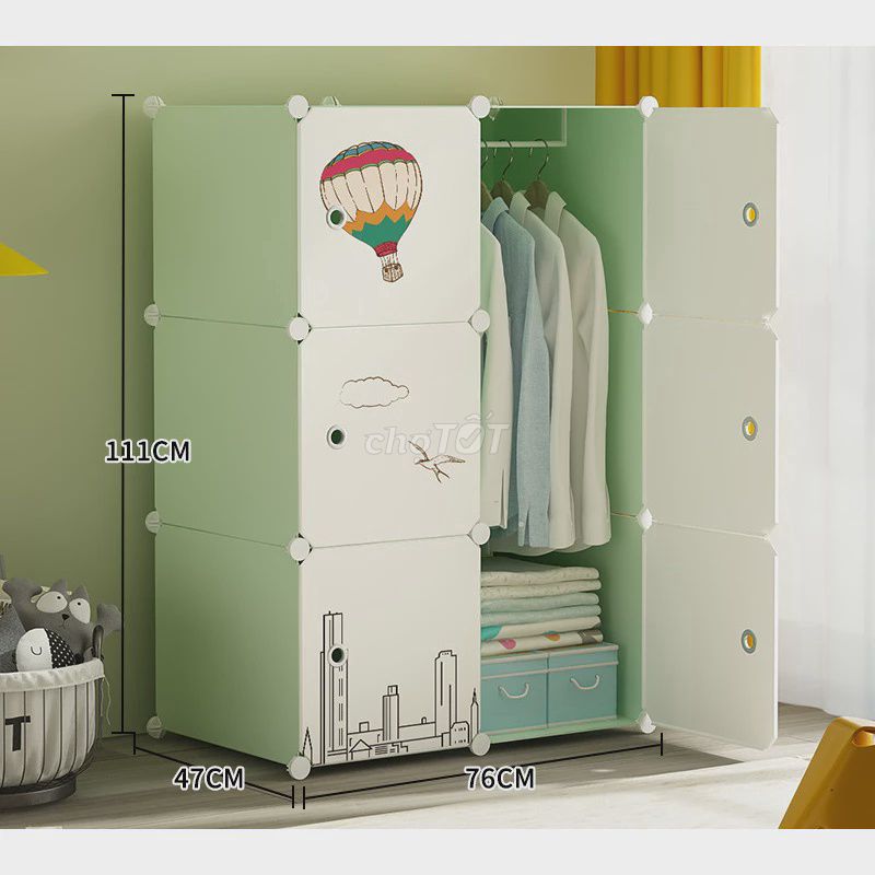 Tủ nhựa ghép 6 ngăn Xanh cốm cũ. Mua bán Tủ, kệ gia đình tại Quận Đống Đa Hà Nội được đăng bởi Elysia Office hình 1