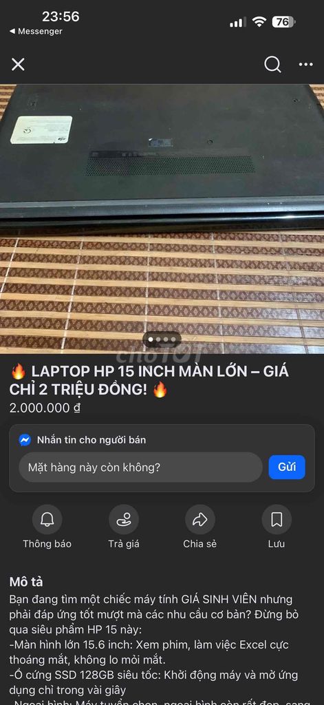 E tìm mua Laptop  có phím số riêng .pin khoẻ. Mua bán Laptop tại undefined Hà Nội được đăng bởi Thi linh Do hình 1