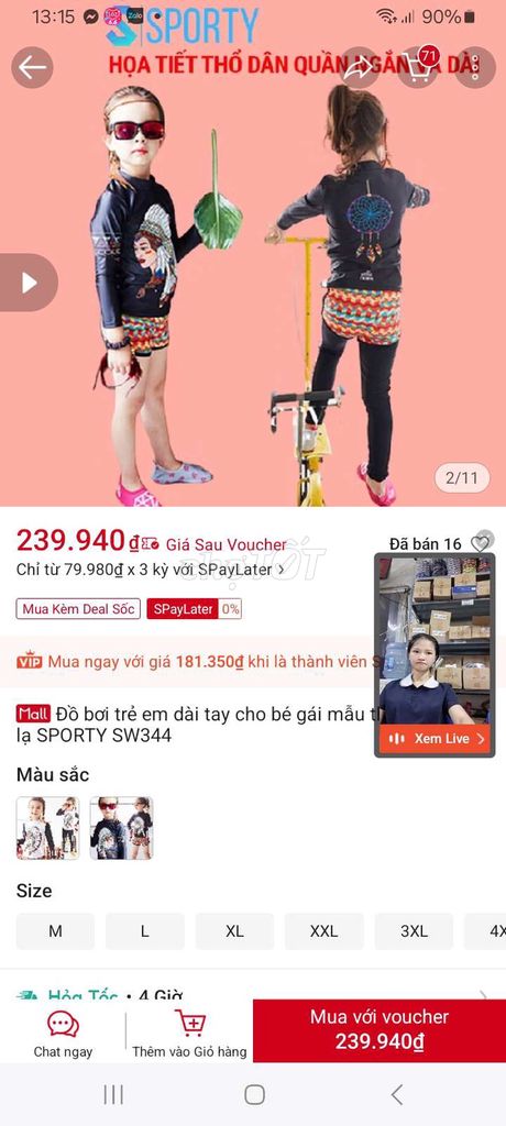Đồ bơi Nữ SPORTY SW344 Đen. Mua bán Mẹ và bé tại Huyện Thanh Trì Hà Nội được đăng bởi Thúy hình 1