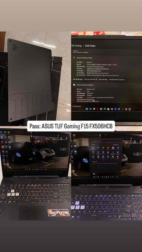 ASUS TUF Gaming F15 FX506HCB i5 8GB/512GB SSD. Mua bán Laptop tại Huyện Bình Chánh Tp Hồ Chí Minh được đăng bởi Dương Bơ hình 1