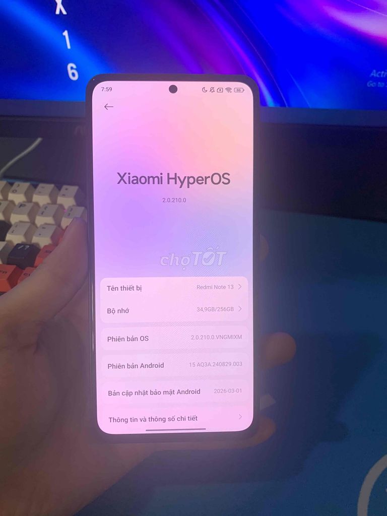 Xiaomi Redmi Note 13 256GB Đen. Mua bán Điện thoại tại Thành phố Gia Nghĩa Đắk Nông được đăng bởi vinh hình 1