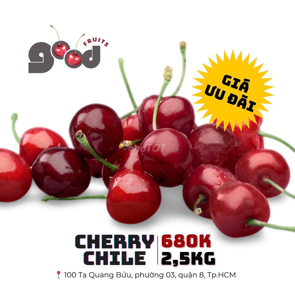 Cherry nhập khẩu tốt cho sức khoẻ.