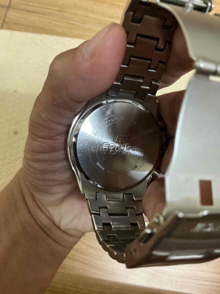 Casio Edifice 539 Nam Thép Không Gỉ Bạc Vàng. Mua bán Đồng hồ tại Huyện Châu Thành Bến Tre được đăng bởi Trần Gia hình 1
