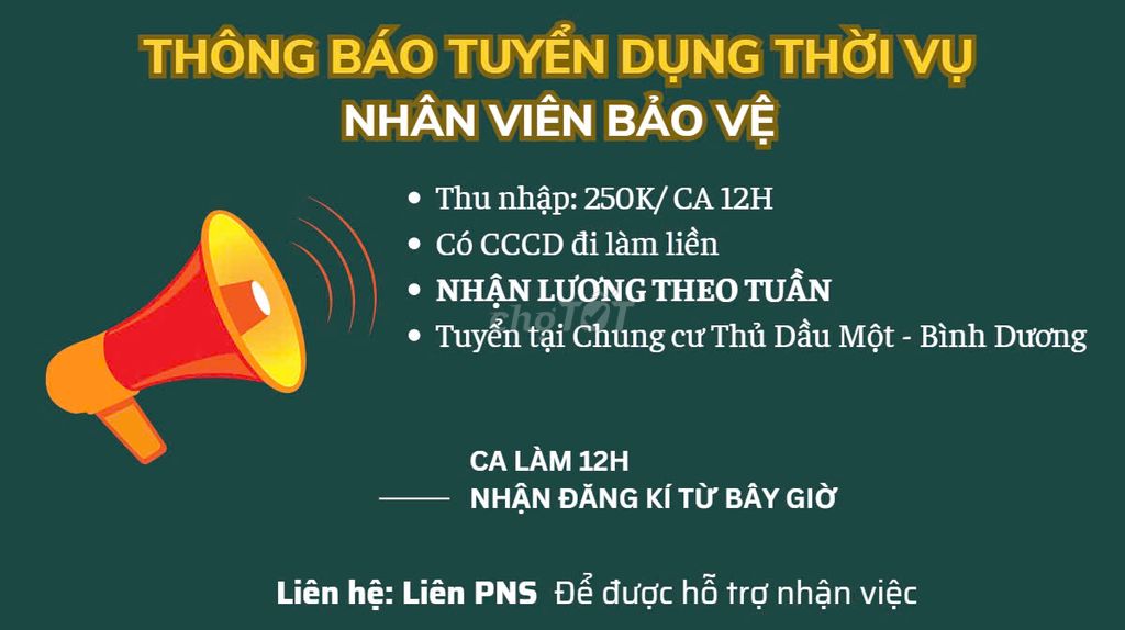 BẢO VỆ THỜI VỤ TẠI BÌNH DƯƠNG LƯƠNG TUẦN BAO Ở