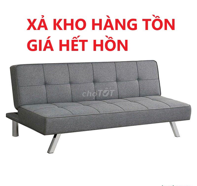 Ghế sofa bed, sofa 2 chức năng bọc vải chân inox