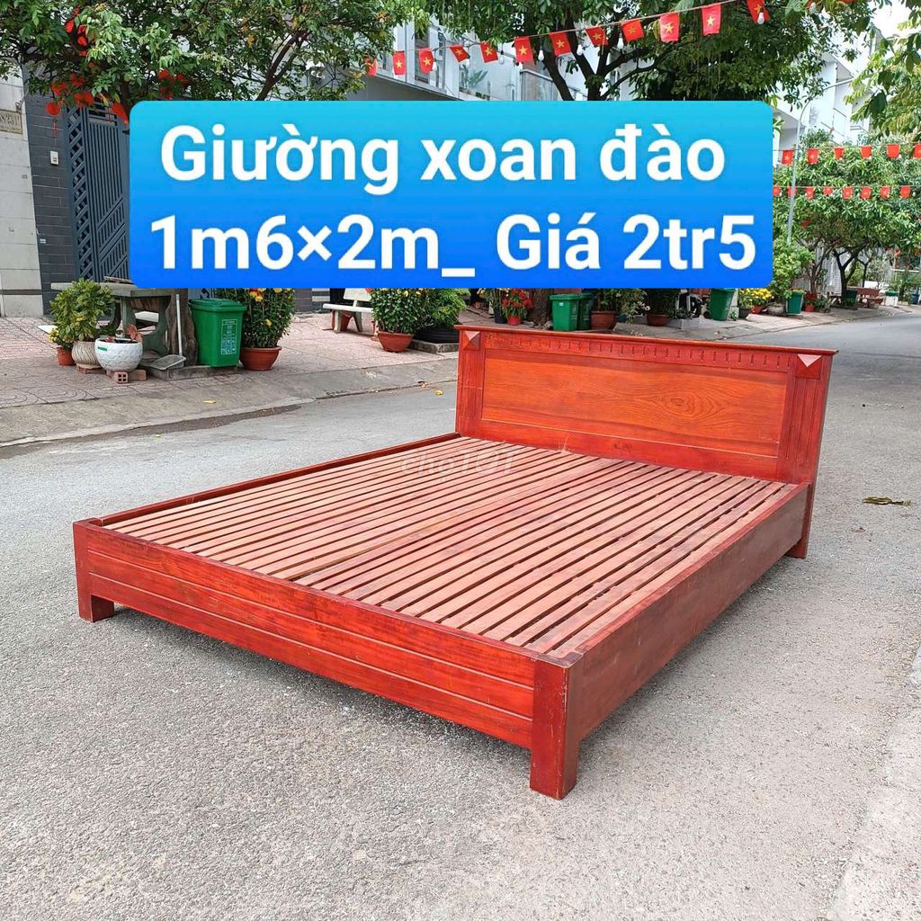 Giường ngủ 1m6x2m. Mua bán Giường, chăn ga gối nệm tại Quận 12 Tp Hồ Chí Minh được đăng bởi Kho Thanh Lý Phú Nhàn hình 1