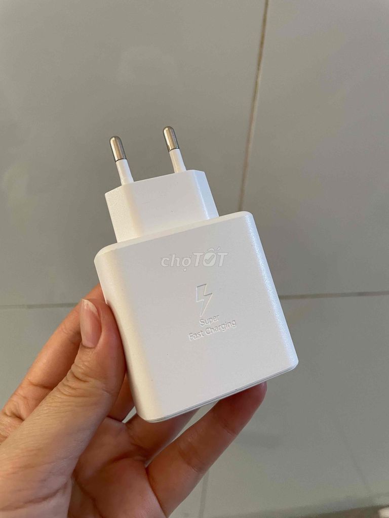 Bộ sạc Samsung 45W Trắng. Mua bán Phụ kiện (Màn hình, Chuột...) tại Quận Bình Thuỷ Cần Thơ được đăng bởi phụ kiện đt hình 1