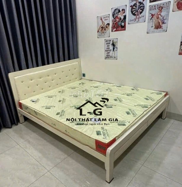 Giường sắt 1m2 Hiện đại Trắng. Mua bán Giường, chăn ga gối nệm tại Quận 11 Tp Hồ Chí Minh được đăng bởi NOI THAT LAM GIA hình 1