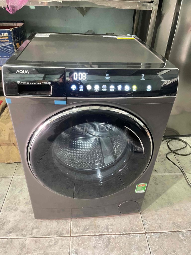 Máy giặt sấy Aqua 13kg/8kg Xám Inverter Mới nguyên. Mua bán Máy giặt tại Quận 12 Tp Hồ Chí Minh được đăng bởi tran thanh binh hình 1