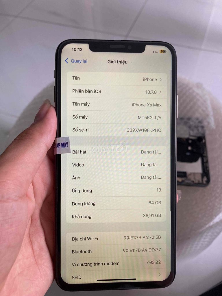 Apple iPhone Xs Max 64GB Đã qua sử dụng. Mua bán Điện thoại tại Huyện Bình Chánh Tp Hồ Chí Minh được đăng bởi Nhân Nguyễn hình 1