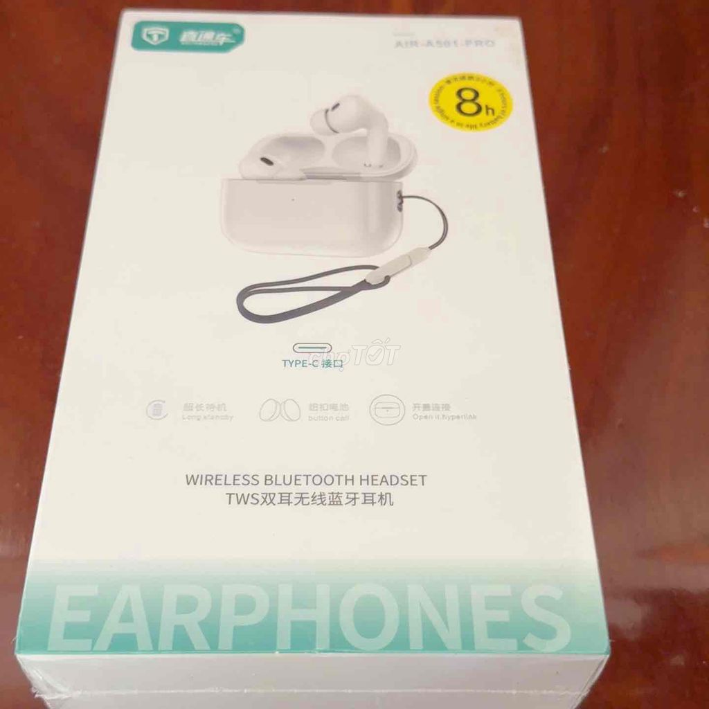 Tai nghe Bluetooth AIR-A501-PRO Trắng. Mua bán Tivi, Âm thanh tại Thành phố Long Xuyên An Giang được đăng bởi Thuy Nguyen hình 1