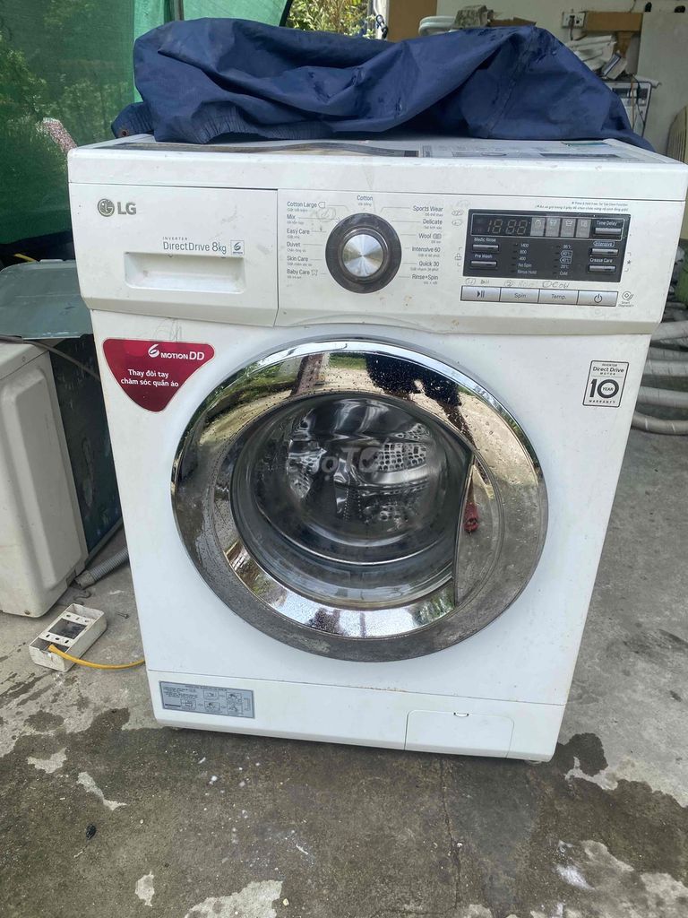 Máy giặt LG cửa trước 8kg Inverter Trắng. Mua bán Máy giặt tại Huyện Phù Cừ Hưng Yên được đăng bởi quý anpha hình 1