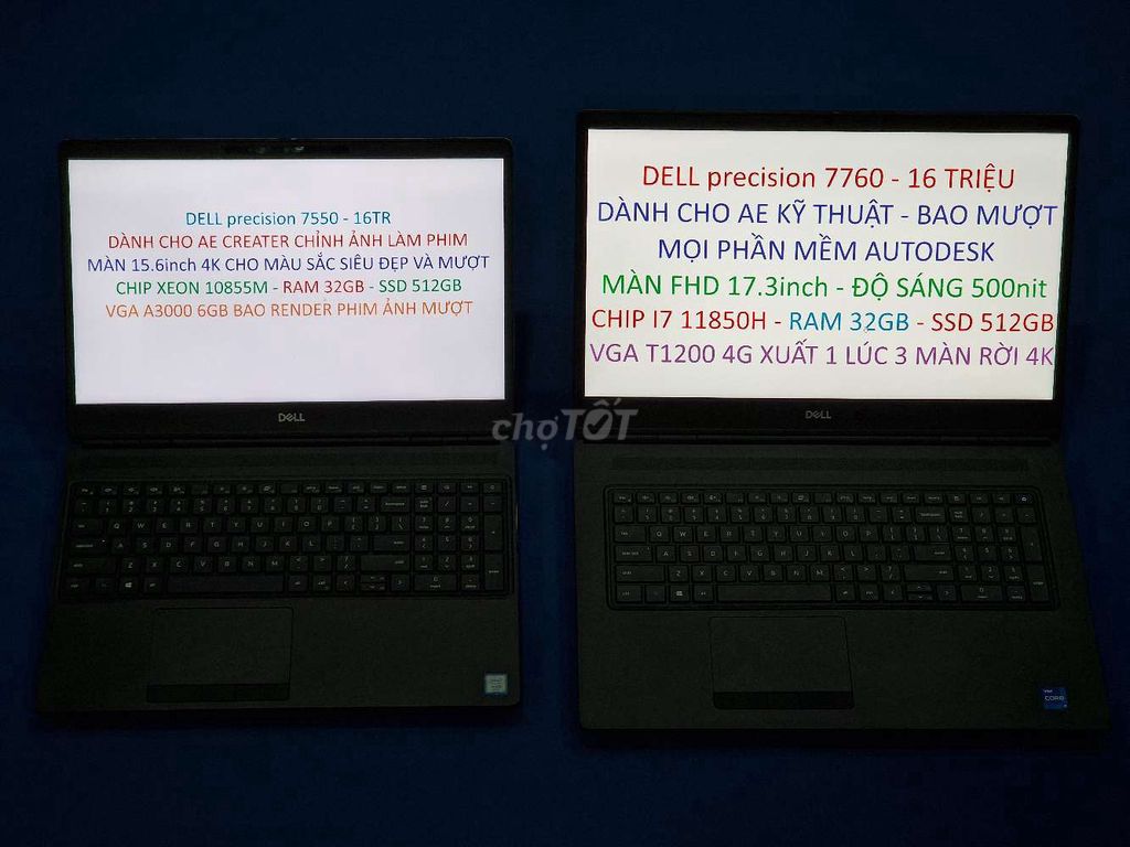 Dell precision 7760 - 7550. Mua bán Laptop tại Huyện Hóc Môn Tp Hồ Chí Minh được đăng bởi Minh hình 1