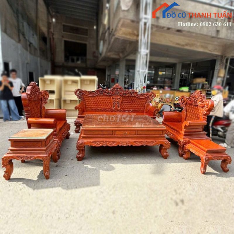 Bộ Bàn Ghế Sofa Gỗ Tự Nhiên Đẹp 90%. Mua bán Bàn ghế tại Quận 1 Tp Hồ Chí Minh được đăng bởi Thanh Lý Thanh Tuấn hình 1