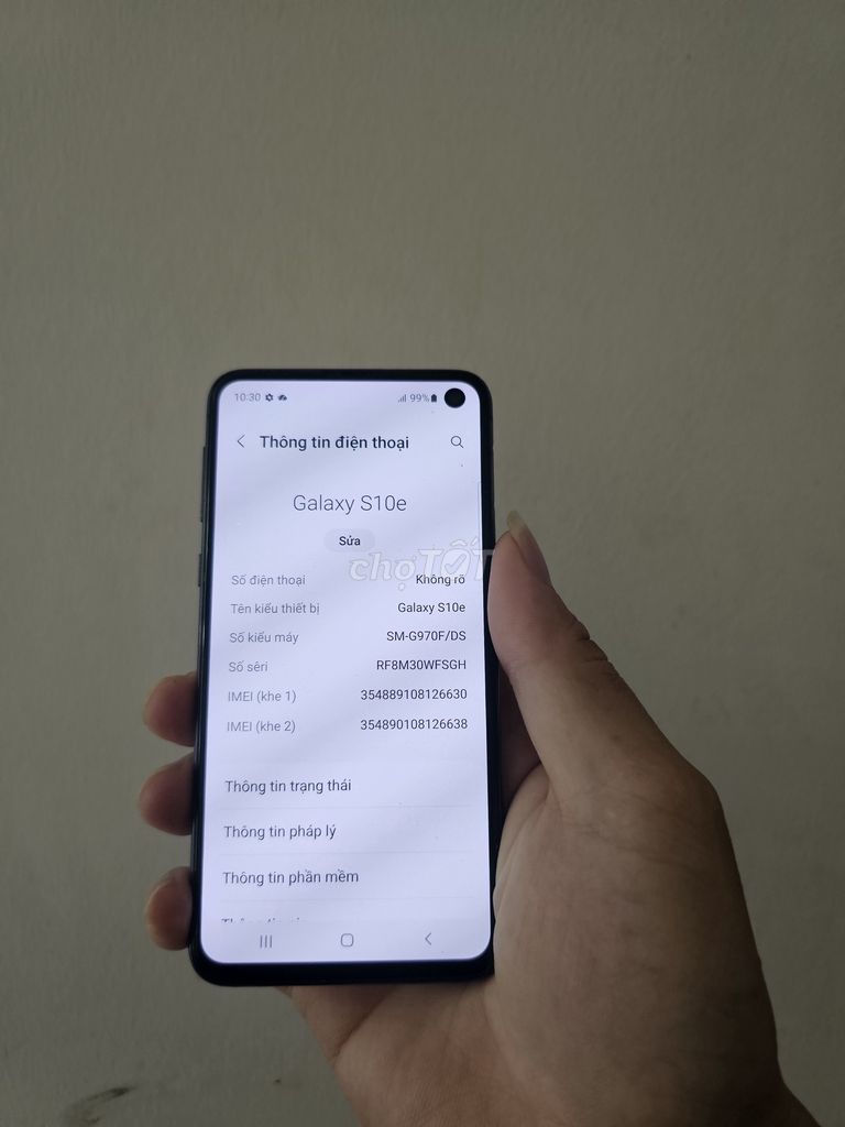 Samsung Galaxy S10e Đen 128gb vn. Mua bán Điện thoại tại Quận Hải Châu Đà Nẵng được đăng bởi Minh hình 1