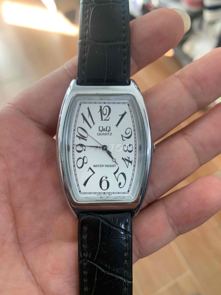 Đồng hồ Q&Q Quartz Nam Dây da Đen. Mua bán Đồng hồ tại Quận Hà Đông Hà Nội được đăng bởi Watch Shop 1986 hình 1