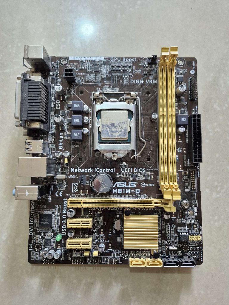 Mainboard Asus H81M-D, cpu i5 4460 full chưc năng.. Mua bán Linh kiện (RAM, Card...) tại Quận Bình Tân Tp Hồ Chí Minh được đăng bởi Nguyễn Hoàng Sơn hình 1