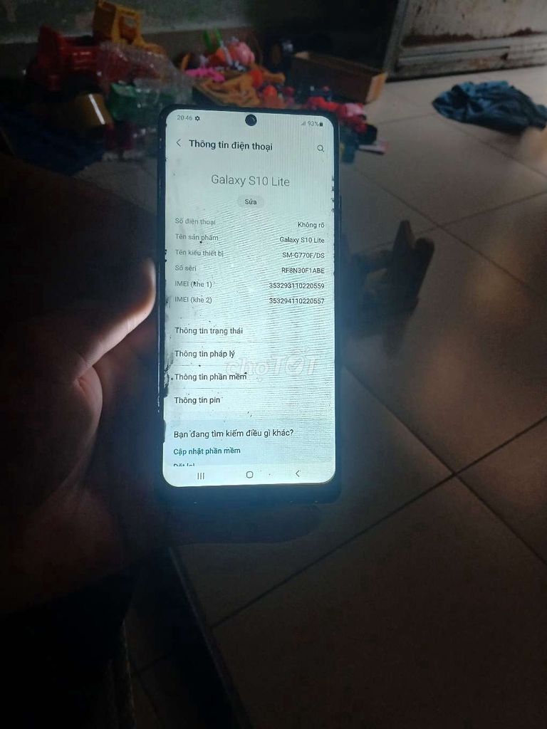 Samsung Galaxy S10 Lite 128GB Đen. Mua bán Điện thoại tại Quận 12 Tp Hồ Chí Minh được đăng bởi anh khang  hình 1