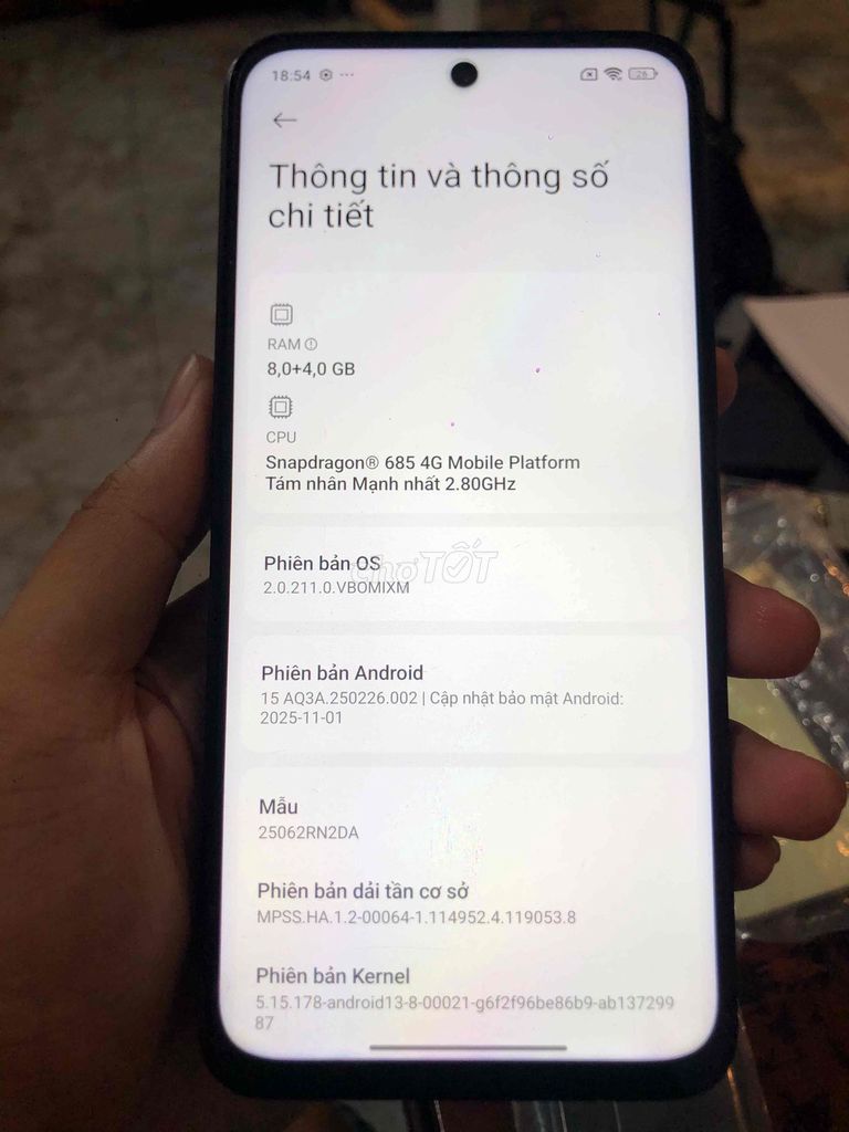Xiaomi Redmi 15 RAM 8/128GB. Mua bán Điện thoại tại Quận 6 Tp Hồ Chí Minh được đăng bởi Tony Chung hình 1