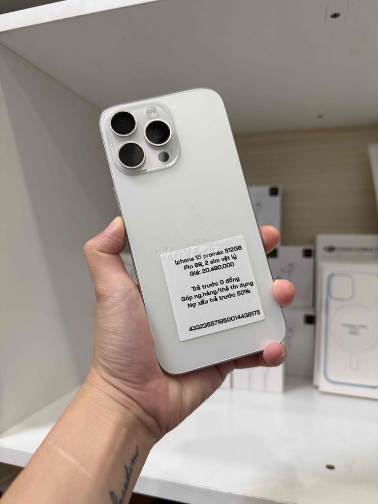 Apple iPhone 15 Pro Max 512GB Trắng VNA. Mua bán Điện thoại tại Thành phố Long Xuyên An Giang được đăng bởi Khoa Knmobile An Giang hình 1