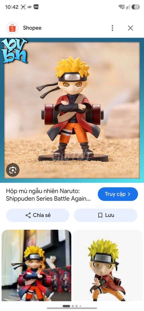 Mô hình Naruto Shippuden Cam Đen Vàng