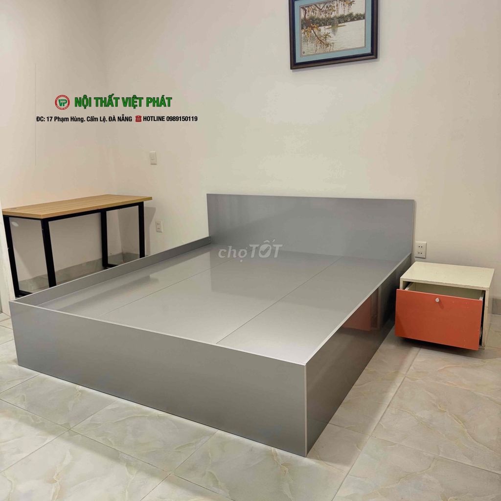 Giường ngủ Nội Thất Việt Phát Nhựa Đài Loan Xám. Mua bán Giường, chăn ga gối nệm tại Quận Cẩm Lệ Đà Nẵng được đăng bởi Nội Thất Nhựa Đài Loan Việt Phát hình 1