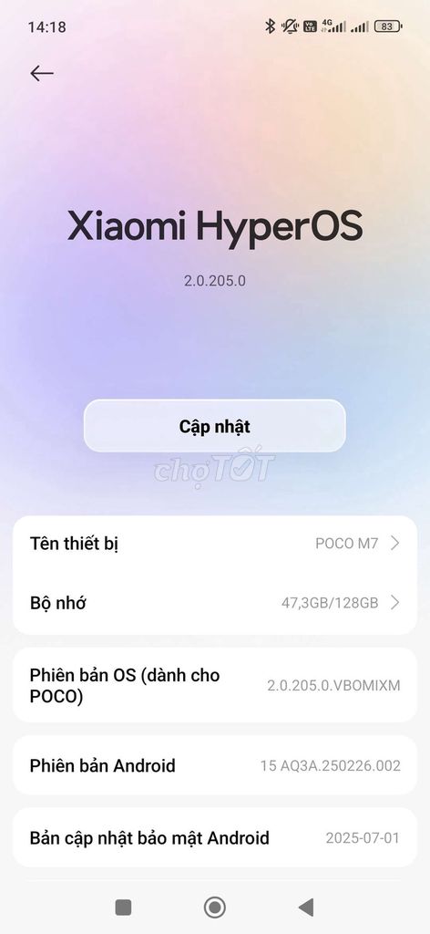 Xiaomi POCO M7 128GB. Mua bán Điện thoại tại Thành phố Vĩnh Yên Vĩnh Phúc được đăng bởi Duy Ngọc hình 1