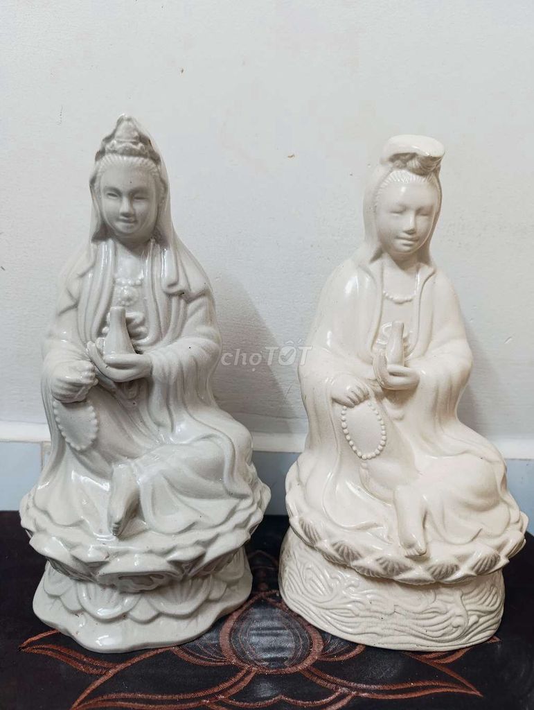 Tượng Quán Âm Tự Tại 29cm gốm sứ tráng men. Mua bán Đồ sưu tầm, đồ cổ tại Huyện Bình Chánh Tp Hồ Chí Minh được đăng bởi Hoa Nam hình 1