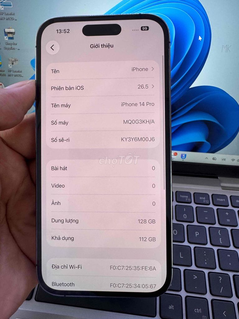 Apple iPhone 14 Pro 128GB Tím 100%. Mua bán Điện thoại tại Quận 6 Tp Hồ Chí Minh được đăng bởi QUỐC THIÊN BÁN GÓP 0 ĐỒNG  hình 1