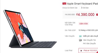 BÀN PHÍM SMART KEYBOARD IPAD (CHÍNH HÃNG APPLES). Mua bán Phụ kiện (Màn hình, Chuột...) tại Thành phố Thủ Dầu Một Bình Dương được đăng bởi Mai